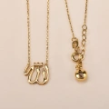 14K Gold ALLAH Necklace, Islamic Gold Jewelry, Arabic Religious Gift Necklace