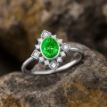 14 Ayar Altın Vintage Dizayn Zümrüt Yüzük