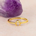 14K Solid Gold Horseshoe Ring, Minimal, Elegant & Symbolic Gold Ring Design