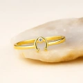 14K Solid Gold Horseshoe Ring, Minimal, Elegant & Symbolic Gold Ring Design