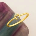 14K Solid Gold Horseshoe Ring, Minimal, Elegant & Symbolic Gold Ring Design