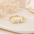 14K Solid Gold Baguette Ring