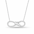 14K Solid Gold Mini Heart Infinity Necklace