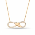 14K Solid Gold Mini Heart Infinity Necklace
