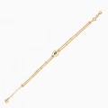 14K Gold Dorika Green Emerald Bracelet