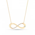 14 Ayar Altın Göz Detaylı Sonsuzluk Kolye