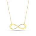 14 Ayar Altın Göz Detaylı Sonsuzluk Kolye