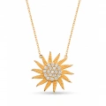14 Ayar Altın Güneş Patlaması Kolye