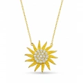 14 Ayar Altın Güneş Patlaması Kolye