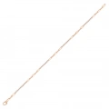 Minimal Paperclip Chain Gold Bracelet, Thin Gold Bracelet for Women, 14K Gold Bracelet