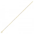 Minimal Paperclip Chain Gold Bracelet, Thin Gold Bracelet for Women, 14K Gold Bracelet