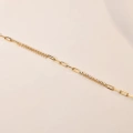 Minimal Paperclip Chain Gold Bracelet, Thin Gold Bracelet for Women, 14K Gold Bracelet
