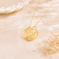 14K Solid Gold Heart Family Necklace