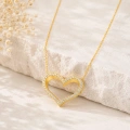 14K Solid Gold Heart Necklace