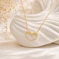 14K Solid Gold Heart Necklace