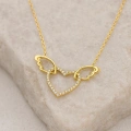 14 Ayar Altın Kanatlı Kalp Kolye