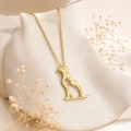 14K Solid Gold Cat & Dog Necklace – Animal Lover Pendant