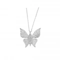 14K Gold Butterfly Necklace, Tiny Butterfly Luck Necklace