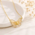 14K Solid Gold Butterfly Necklace – Elegant Wings Pendant & Minimalist Lucky Jewelry
