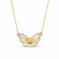 14K Solid Gold Butterfly Necklace – Elegant Wings Pendant & Minimalist Lucky Jewelry