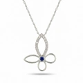 14K Solid Gold Butterfly Necklace – Elegant Clover Necklace, Minimalist Luck Jewelry
