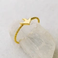 14K Solid Gold Swallow Ring