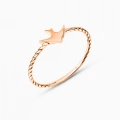14K Solid Gold Swallow Ring