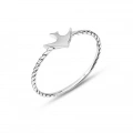14K Solid Gold Swallow Ring