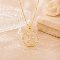 14K Gold Star Medallion Necklace