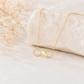 14K Solid Gold Mini Heart Infinity Necklace