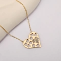 14K Gold Tiny Heart Love Necklace, Elegant Jewelry for Women, Gift for Girlfriend