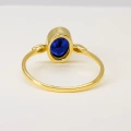 14K Solid Gold Oval Cut Sapphire Ring