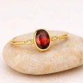 14 Ayar Altın Oval Kesim Yakut Yüzük