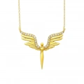 14 Ayar Altın Kanatlı Melek Kolye