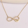 14K Solid Gold Infinity ALLAH Necklace