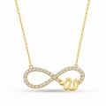 14K Solid Gold Infinity ALLAH Necklace