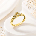 14K Solid Gold Triangle Ring