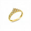 14K Solid Gold Triangle Ring