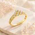 14K Solid Gold Triangle Ring