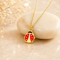 14 Ayar Altın Uğur Böceği Şans Kolye