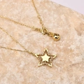 14K Gold Star Necklace, Elegant Gold Star Necklace for Women