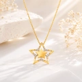 14K Solid Gold Star Necklace