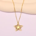 14K Solid Gold Star Necklace