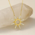 14 Ayar Altın Zarif Güneş Kolye