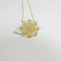 14K Gold Snowflake Necklace, Tiny Star Necklace