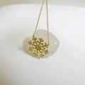 14K Gold Snowflake Necklace, Tiny Star Necklace