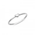 14K Gold Minimal Heart Ring, Valentine’s Day Gift, Thin and Small Rings