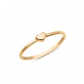 14K Gold Minimal Heart Ring, Valentine’s Day Gift, Thin and Small Rings
