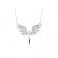 14K Gold Angel Necklace, Elegant Fairy Necklace
