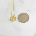 14K Gold Elif and Vav Necklace, ALLAH Necklace